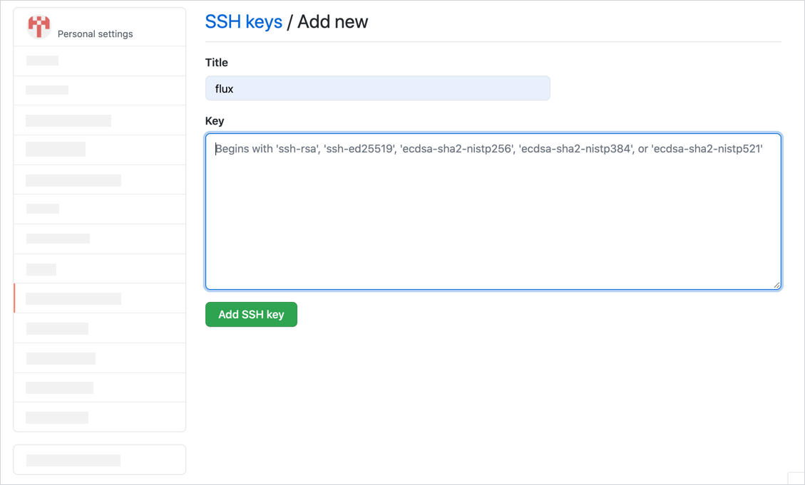 Add a new SSH key