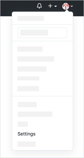 GitHub account settings